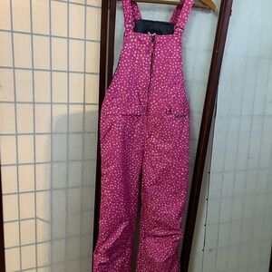 ARCTIC SKI OVERALLS STARFLAKE FUCHSIA KIDS BIB SKIT SNOW PANTS‎ SIZE XL,L